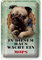 Nostalgischer Mops-Warnschild | 'In diesem Haus wacht ein Mops' | Perfekt für Haustierbesitzer und Dekorliebhaber | 20 x 30cm