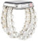 Greaciary Pearl Bracelet Compatible with 40mm Apple Watch band 38mm Series 6 5 Women,Fashion Handmade Elastic Stretch Cute Beaded Strap Replacement (Silver, 42mm/44mm Medium)