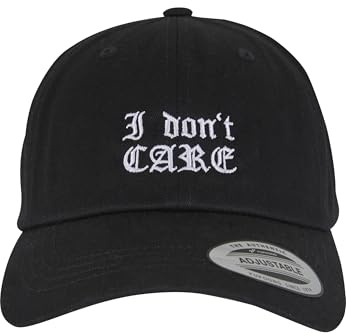 Mister Tee I Don‘t Care Low Profile Cotton Twill Black, one Size