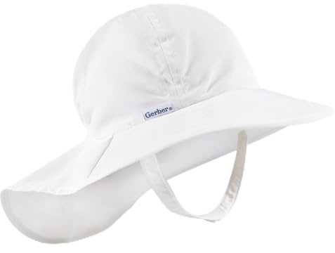 Gerber Baby Neutral Swim Hat, White, 3-12 Months