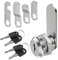 FOGAWA Cerradura de buzón con 4 llaves, 20mm, Cerradura de Seguridad de Metal, Cerradura de Levas con 5 placas de bloqueo diferentes cerradura de taquilla para Puerta de Armario Buzón Archivos