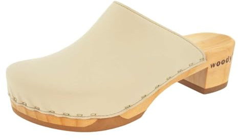 woody Damen Katharina Clog, Creme, 41 EU
