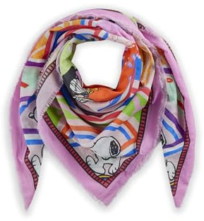CODELLO X Snoopy Tuch, Schal, Asia-Collection, Rosa-Mehrfarbig