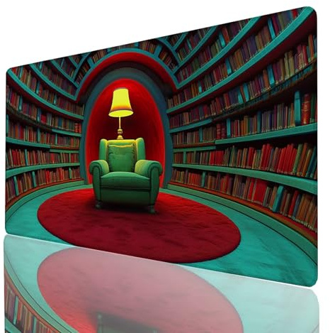 Tapis de Souris Arbre Tapis de Souris XXL 60x30x0.3cm, sous-Main Bureau Bibliothèque avec Base en Caoutchouc Antidérapant et Imperméable, Améliorez Précision et Vitesse, pour Deco Bureau GYL-2933