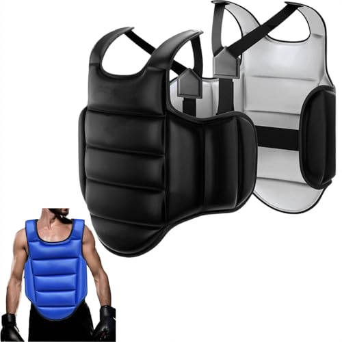 Boxen Brustschutz Kickboxen MMA Muay Thai Körperschutz Einstellbar Schlagschutz Pad Kampfsport Oberbauch Rippen Schutz Pad Bauchschutz für Training
