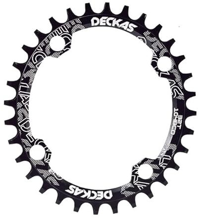 CAFFEN Kettenblatt Ovales MTB-Kettenblatt 104 BCD. Schmale breite Fahrradkurbel 3 2T 36T 38T 32 32 Zähne 10. 4BCD. Crown Mountain Bicycle Plate Kettenring Kettenblatt 38 ZäHne(32T,Noir)
