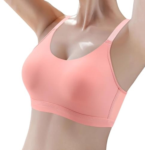Générique Bustier Paillette Bandoulière Transparente Confortable et Sexy pour Femme, sans Fil, Dos, sans éponge, avec Bretelles Convertibles Menstruelle Abondant Ado (38)