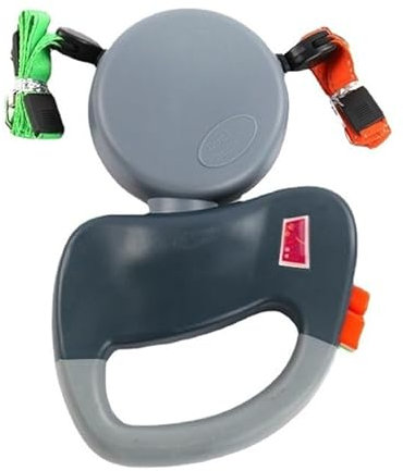 Doppelte Einziehbare Hundeleine Makife Dual Doggie Pet Leash Hundeleine Automatische Hund Versenkbar Leine Einziehbare 3m Geeignet für Kleine Mittelgroße Hunde Wandern Joggen 15pcs Hundekotbeutel Grau