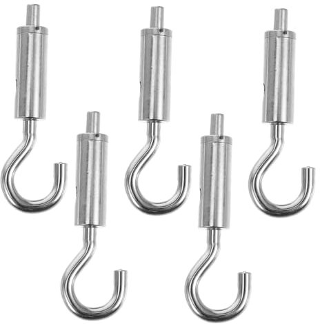 Alipis 5 Pezzi Morsetto per filo tenditore con gancio e occhio ditali strumenti di sartiame gancio di espansione e Trannbuckle degli occhi gancio a vite di espansione rame Argento