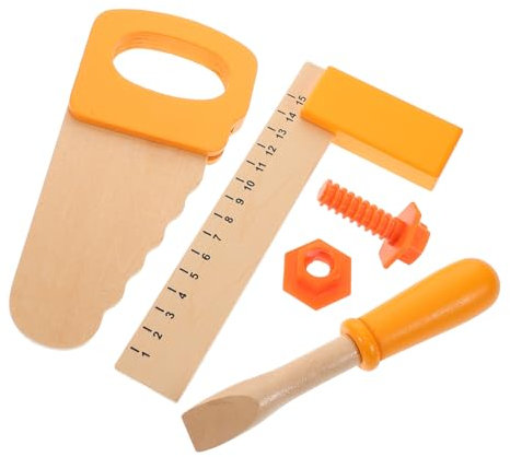 Garneck 1 Set giocattoli per giocattolo per motosega giocattolo Motosega finta Halloween giocattolo per l'apprendimento degli strumenti motosega a Di legno