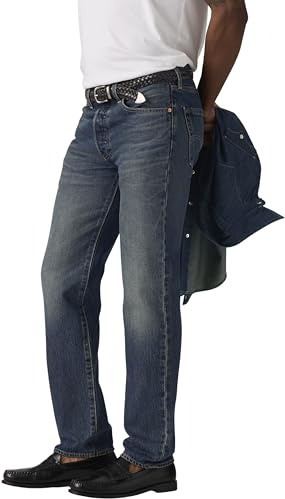 Levi's Herren Jeanshose 501 Original mit Knopfleiste, Straight Fit, Blau (Vintage Avenue), W32/L32