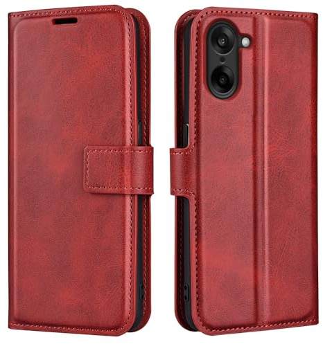 Kezaizhe Klapphülle für OnePlus Nord CE5 Hüllen PU Leder Wallet Schutzhülle Schutz Mobiltelefon Flip Back Cover für One Plus Nord CE 5 Tasche Handy Zubehör (Rot)
