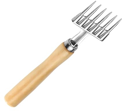 Qoukonao Eispickel Mit Holzgriff | Aluminiumlegierung Barwerkzeug | Robuster Crusher Für Bar Küche Camping Gefrierschrank Haushalt Angeln Outdoor