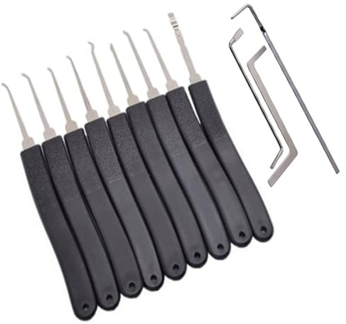Yqleishi 11 Lockpicking-Set, [Aktualisierte Version] 11-teiliges Dietrich-Set, Anleitungen für Anfänger und professionelle Schlosser