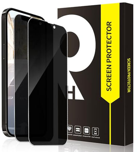 Cable Leader 2 Stück Schutzfolie für Panzerglas für iPhone 15 Pro Anti-Spy Schutzglas, Anti-Öl Anti-Fingerabdruck 9H Härte 15 Pro Sichtschutzfolie, 2.5D Edge Anti-Kratzer Anti-Schmutz Blickschutzfolie