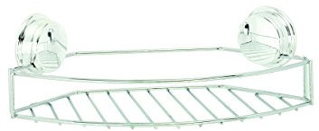 Croydex Chrome Plated Mild Steel Rust Free Stick 'N' Lock Plus Small Storage Basket, Silver