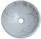 Waschbecken Waschschale Material 100% Naturstein, Aufsatzwaschbecken Handwaschbecken Marmor/Granit, rund, Farbe: weiß-hellgrau, Durchmesser 34cm