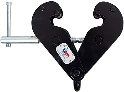 LiftinGear 2 Tonne Adjustable Width Beam Girder Clamp with Pivoting Eye