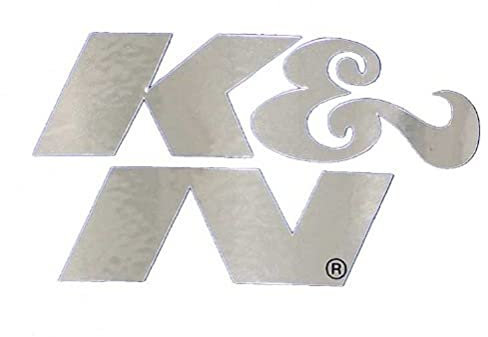 Kn 89-0003 Aufkleber/Label K und N Gestempelschnitten Chrom 2-1/4X 1-1/8,