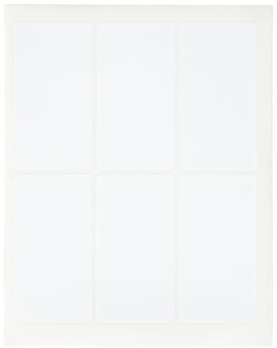 Alevar 60 Etichette Adesive Multiuso con Angoli Arrotondati, Formato 70x37 mm, 6 Etichette Bianche per Foglio, Confezione da 10 Fogli