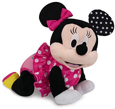 Clementoni- Disney Baby Minnie Crawl With Me: Interactive Plush Toy for Encouraging Motor Skills & Development with Batteries Included (6+ Months)