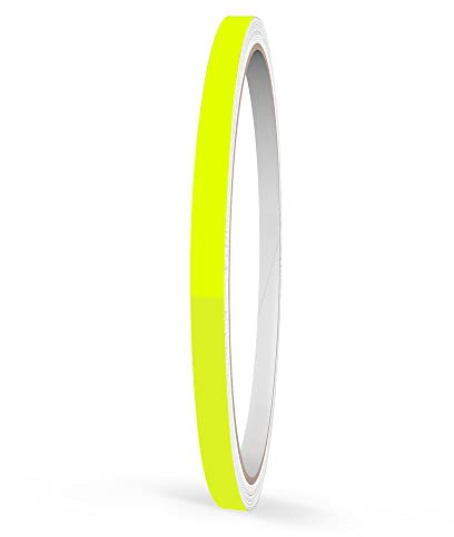 Motoking Zierstreifen, Neon Gelb Fluoreszierend, 10 mm Breite, 10 m Länge, Aufkleber Folie Auto Boot Motorrad Wohnmobil Wohnwagen & mehr