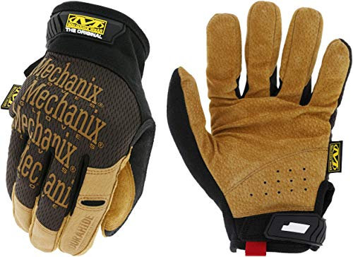 Mechanix Wear Original® Leather ArbeitsHandschuhe (Large, Braun/Schwarz)