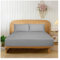 funky gadgets Spannbettlaken für Doppelbett, Polyester, Mikrofaser, gebürstet, 40 cm, silberfarben