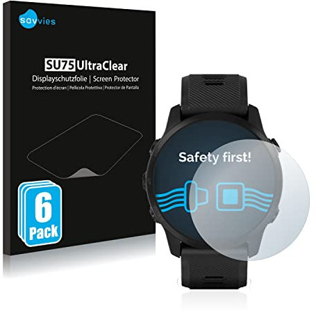 savvies (6 Pezzi Pellicola Protettiva per Garmin Forerunner 945 LTE Protezione Schermo Trasparente