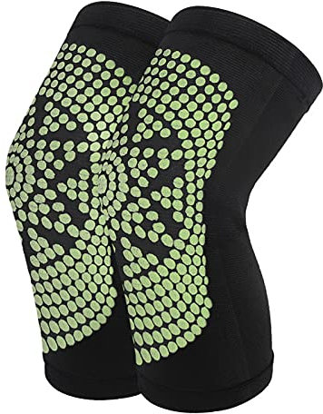 2 Pack Stretchy Self Heating Kneepads Soft Cozy Knee Warmer Wormwood Knee Massager Heated Pads Women Men Outdoor Sport Knee Protection Riding Knee Compression Sleeves Knee Pain Relief Brace Wrap