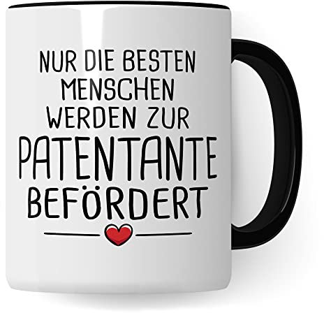 Tasse Patentante fragen Geschenk Patentanten Patensohn Patentochter Frage Kaffeetasse Taufgeschenke für Patin Taufpatin Patenkind Geschenkidee Kaffee-Becher