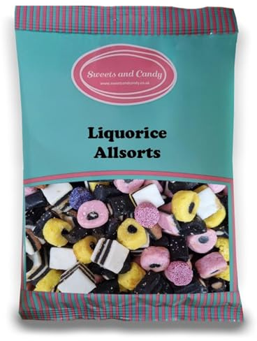 Sweets and Candy® Liquorice Allsorts 1Kg - Retro Assorted Liquorice Sweets - Classic Liquorice, Coconut and Aniseed Flavours - Bulk 1 Kilo Bag - Share Size Pick n Mix Bags - Great Sweet Gift