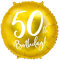 Luftballon 50. Geburtstag Ballon 50 Gold Folienballon 50. Geburtstag Frauen Männer Folienluftballon 45cm Heliumballon Zahl 50