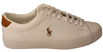 Ralph Lauren Poloshirt für Herren, Sneakers Longwood Low Top Lace 816877702, Weiß Multi Pp, 44 EU