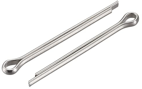 sourcing map 30 Stück Splintstift Geteilter Splint 2,5x30mm Edelstahl Klippverschluss Sicherungssplinte für Kfz Silber