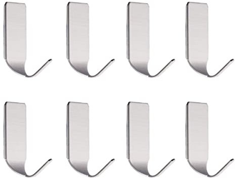Selbstklebende Haken 8er Set Edelstahl Wandhaken Für Mäntel Küche Bad Nicht-