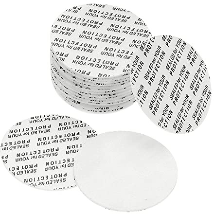 PATIKIL 33mm/1.3 Foam Lid Liner, 50 Pack PS Foam Resistant Tamper Pressure Sensitive Seal for Bottle Cap Liners Seals