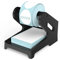 PONNOR Etikettenhalter, Thermo-Etikettenhalter für Rollen und Fächerfalz-Etiketten, Versandetikettenständer, Desktop-Drucker-Zubehör, Zubehör für Zuhause, Büro (schwarz)