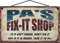 12,7 x 20,3 cm Pa's Fix-It Shop Schild If It Ain't Broke Don't Fix It But It Is Broke Take It To Pa Vintage Style Hängende Wandkunst für Garage oder Werkstatt, Vatertagsgeschenk für Opa oder Großvater