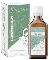 Nalive - Olio corpo anti smagliature naturale - Per cicatrici e smagliature - Senza Paraffina - Con olio di Mandorla, Oliva, Lino - Dermatologicamente testato - Pre-post gravidanza - 50ml