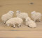 FADEDA 5X Wollschafe/Höhe:6 cm/handbemalt/detailgetreue Krippen Figuren - Weihnachten Tisch Dekoration Krippe Zubehör
