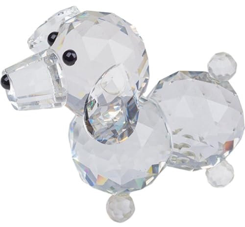 Lpitoy Cut Crystal Dog Animal Figurine Collection,Glass Dog Ornament Table Decor