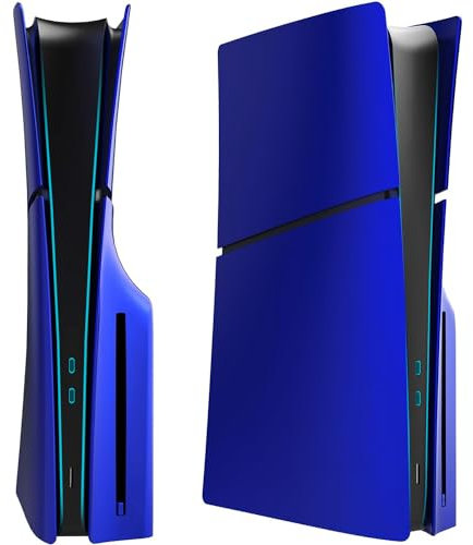 ElitePlay Cobalt Blue PS5 Slim Faceplates Cover Case Replacement Plates Shell Cobalt Blue Accessories for Playstation 5 Slim Model Disc Edition