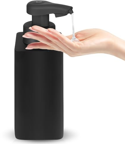 Phneems Seifenspender Automatisch Elektrischer Automatic Soap Dispenser Mit Sensor No Touch Sensor Automatischer Seifenspender FüR Bad,KüChe,BüRo Schwarz