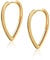 ALEXCRAFT Gold Hoop Earrings for Women Girls, Sterling Silver Geometric Pear Oval Hoop Earrings for Jewelry Gifts