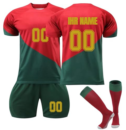 Fußball Trikot Kinder Personalisiert Fussball Trikot Kinder Erwachsene mit Nummer Name Hemd & Kurze & Socken Set Fußball Trikot
