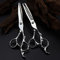 ATWNJKP Haarschneideschere, 6 Zoll, professionelle Japan-440c-Stahlschere, gehobene Haarschere, Haarschnitt-Ausdünnungsfriseur-Haarschneideschere, Friseurschere