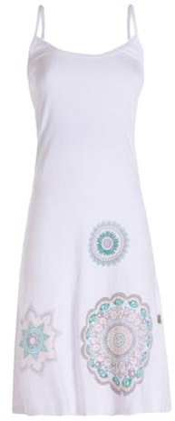 Vishes Spagettiträger Damen-Kleid I Handgefertigt aus 100% Baumwolle I Kleid mit verstellbaren Träger I Ideal für Sommer I Nachhaltige Alternative Bekleidung