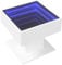 vidaXL LED Couchtisch, Beistelltisch mit LED-Infinity-Spiegel, Kaffeetisch Sofatisch für Wohnzimmer, Wohnzimmertisch, Weiß Holzwerkstoff