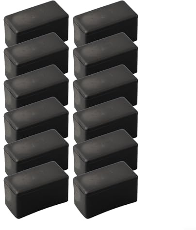 12er-Pack rechteckige Gummi-Möbelfußkappen – Schutzkappen für quadratische Möbelfüße aus Hartholz (30 x 40 mm)